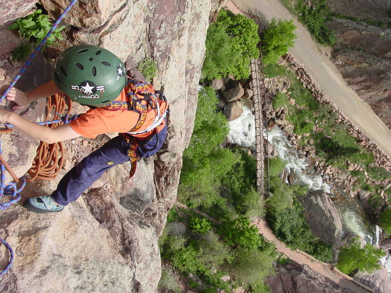Rock Climb The Bomb, Eldorado Canyon State Park