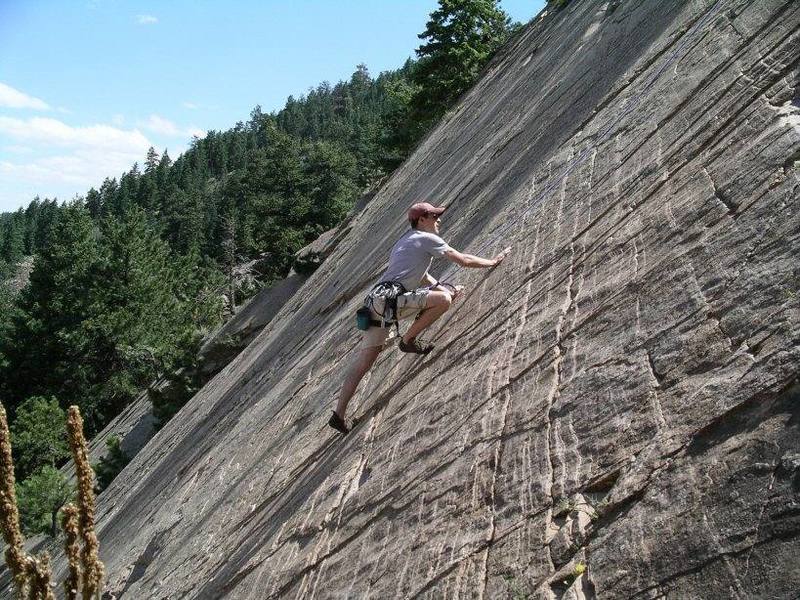 Erik Marr climbing Quarry Wall.