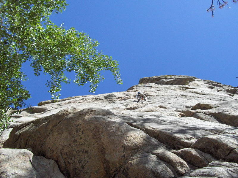 Joel halfway up this fantastic route.