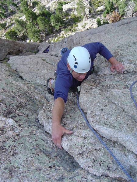 End of the flake and climbers below in the meat of it!!
