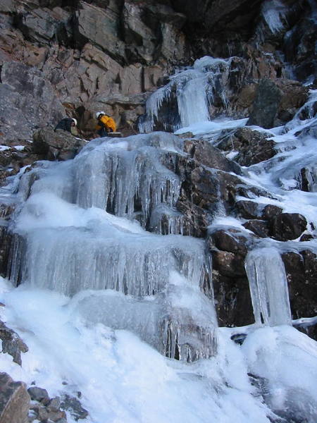 The start of the first ice pitch.
