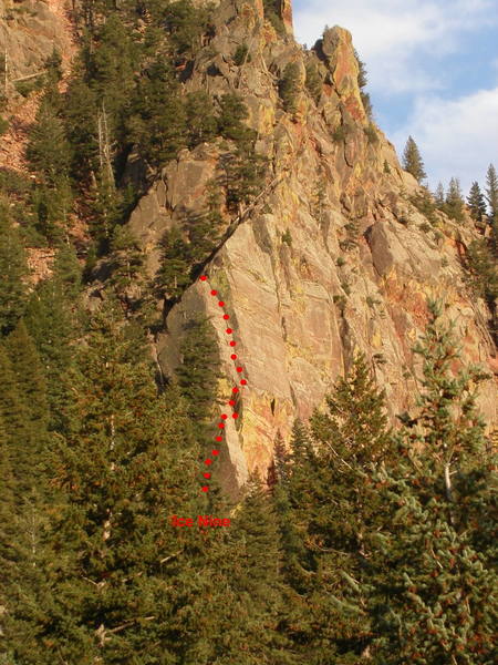 Ice Nine viewed from the Eldorado Canyon trail.