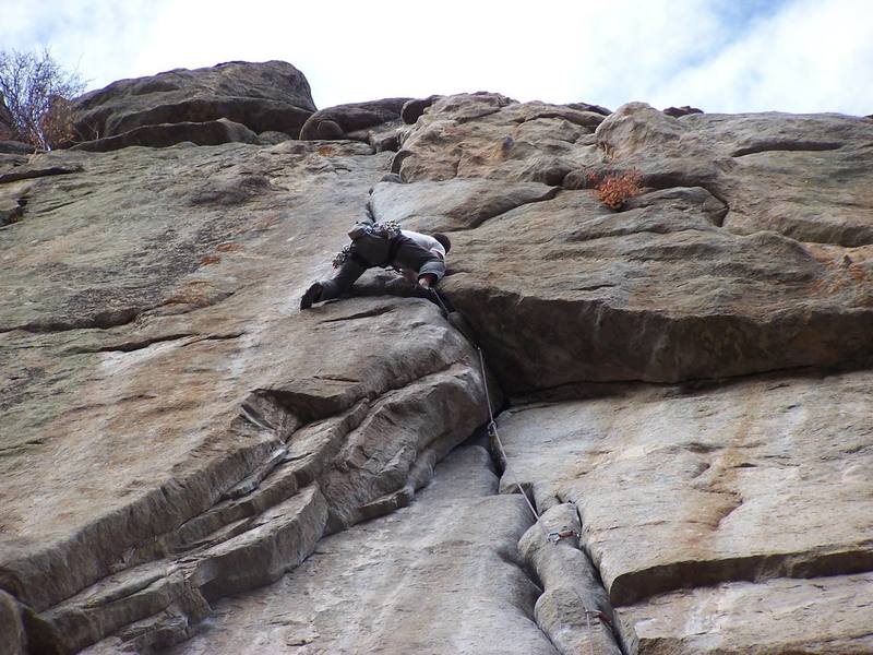 Pulling the funny move above the roof.