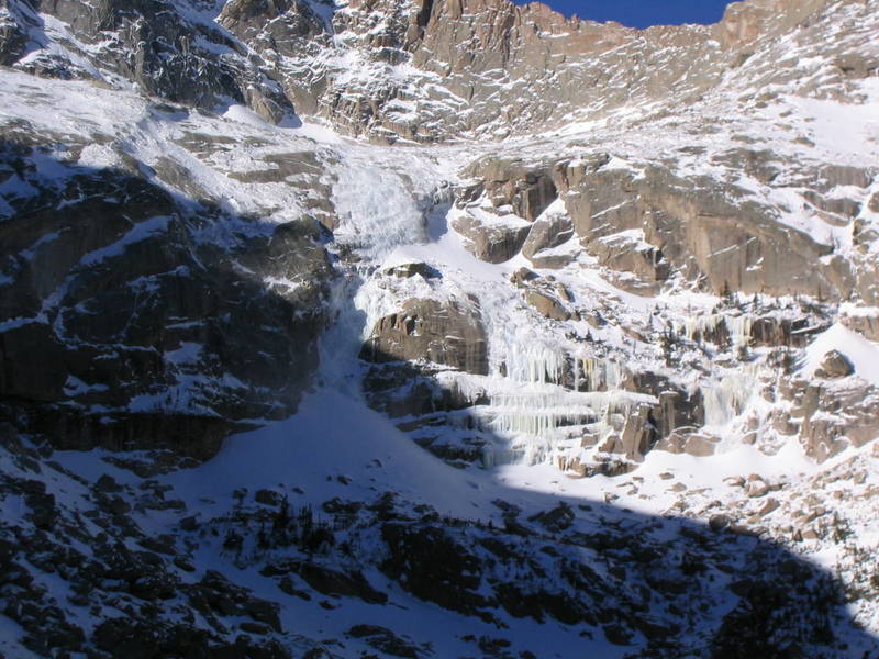 Better photo of ice conditions on west side of Black Lake, RMNP, Dec 4, 2004