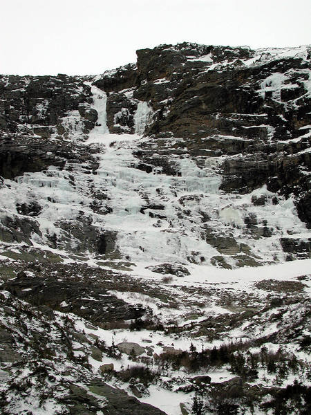 The route, plenty of hard, blue ice.