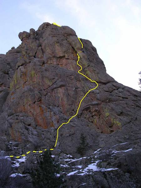 Topo from E side of N face, P1 +.