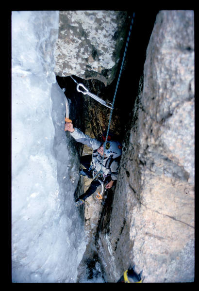 The crux of the second pitch.