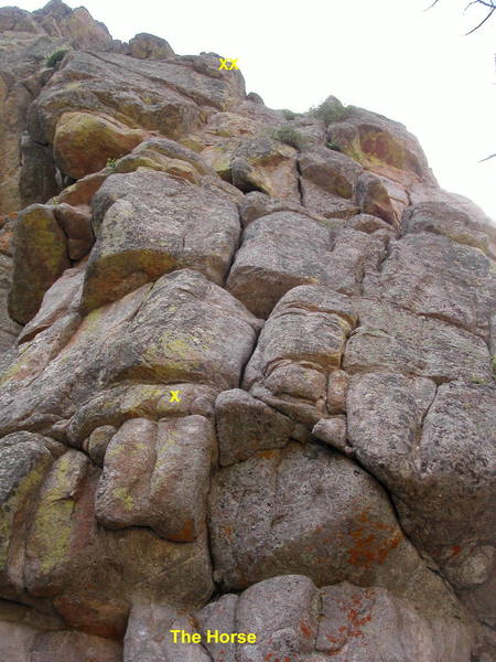 The Horse. The route is right of Wheel of Fortune and left of The Hanged Man.