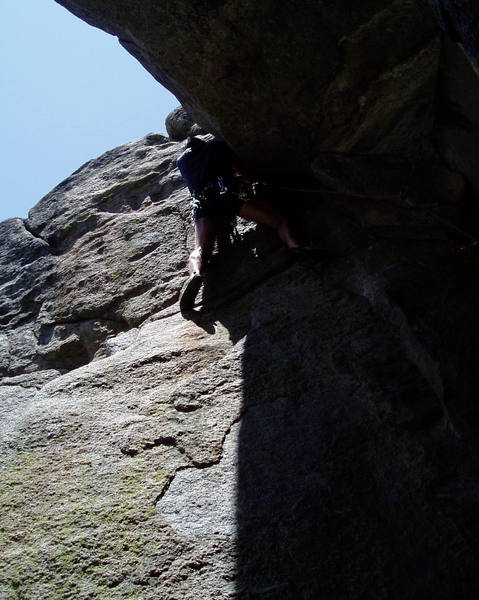 The hand crack turns to wide here, and it gets perplexing. Either thrash or quickly find a trick.