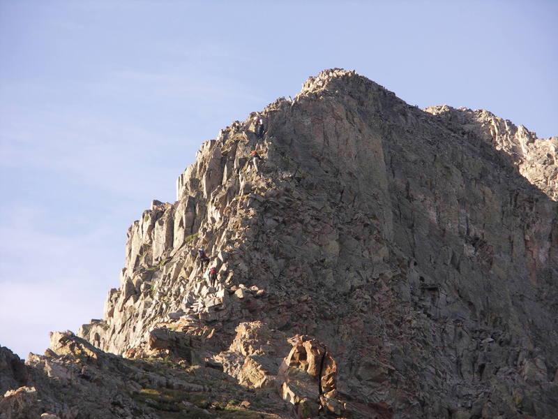 Starting out the full ridge. The rock here was great, only to get worse as the day went on.