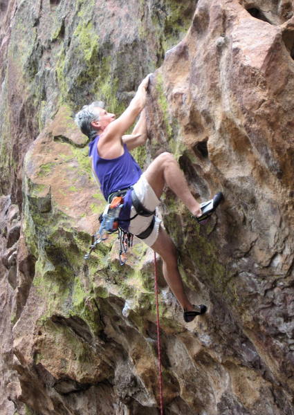 Chris at the good edge; the fun isn't over yet.