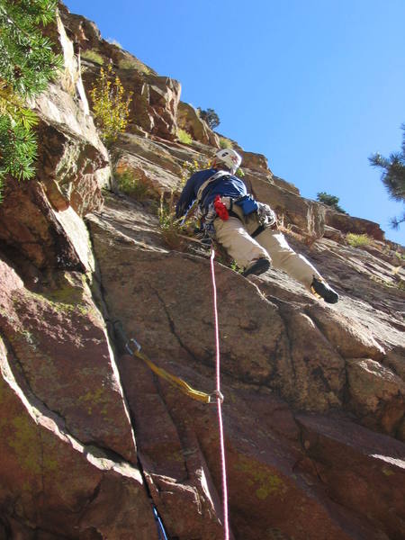 Starting the climb.