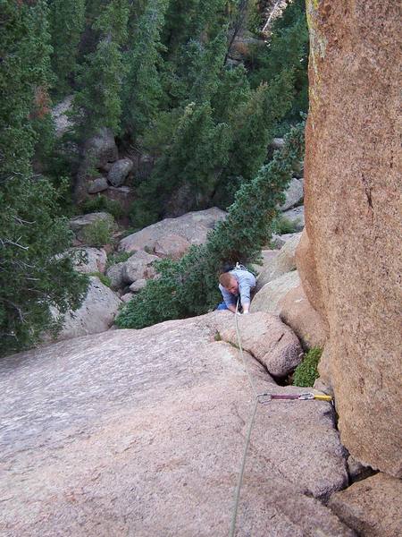 Matt enjoys a good jam after as the climb starts to ease up.