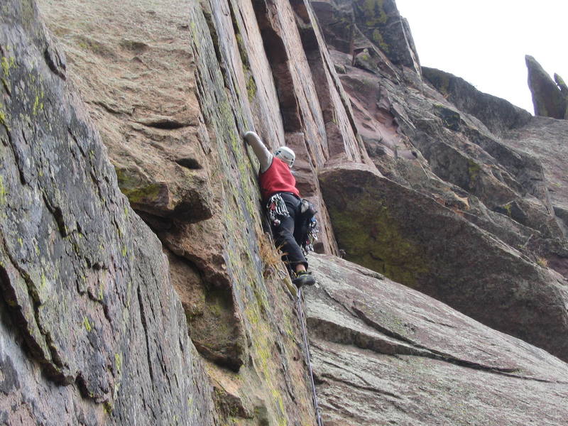 Nearing the crux. Photo by Tonya Riggs