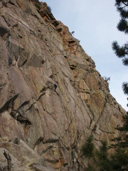 Just after the first crux.