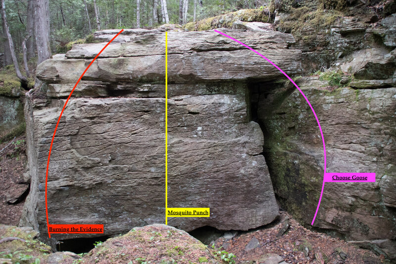 Bouldering in UNB Woodlot, New Brunswick Bouldering in UNB Woodlot, New Brunswick
