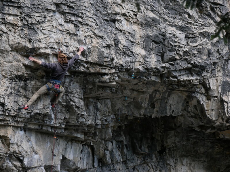 Rock Climbing in Water Wall, Bow Valley