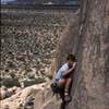 Pete Bishop following 2nd ascent of Zen Goblins 1987