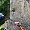 Bringing up a second on the the Airy route ledge