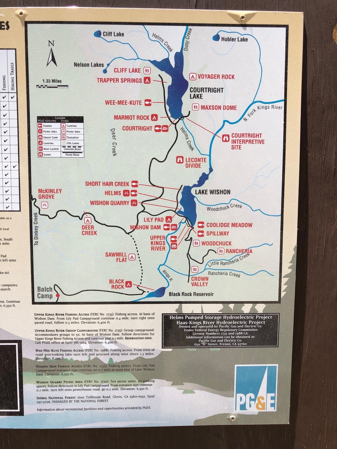 Lake Wishon and vicinity.