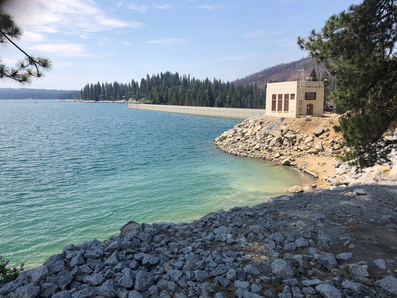Shaver Lake and the Shaver Lake Dam.