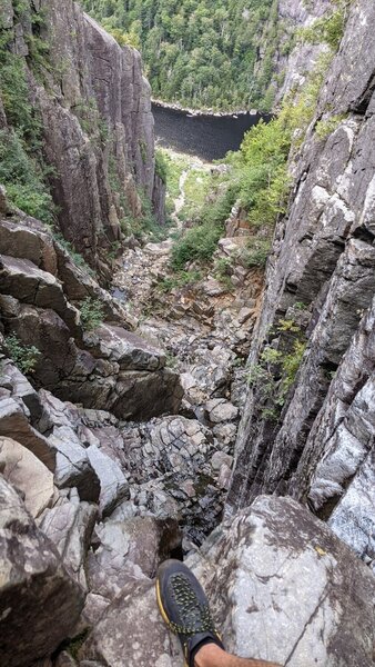 one of the two steeper waterfall sections