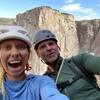 Sammy and Todd laughing it up on the adventurous pitches up high! Great route ... pay a little toll exiting. Will check your route finding and adventure'neering skills!