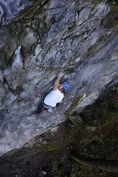 Rock Climb All Black Crotch Rocket, British Columbia