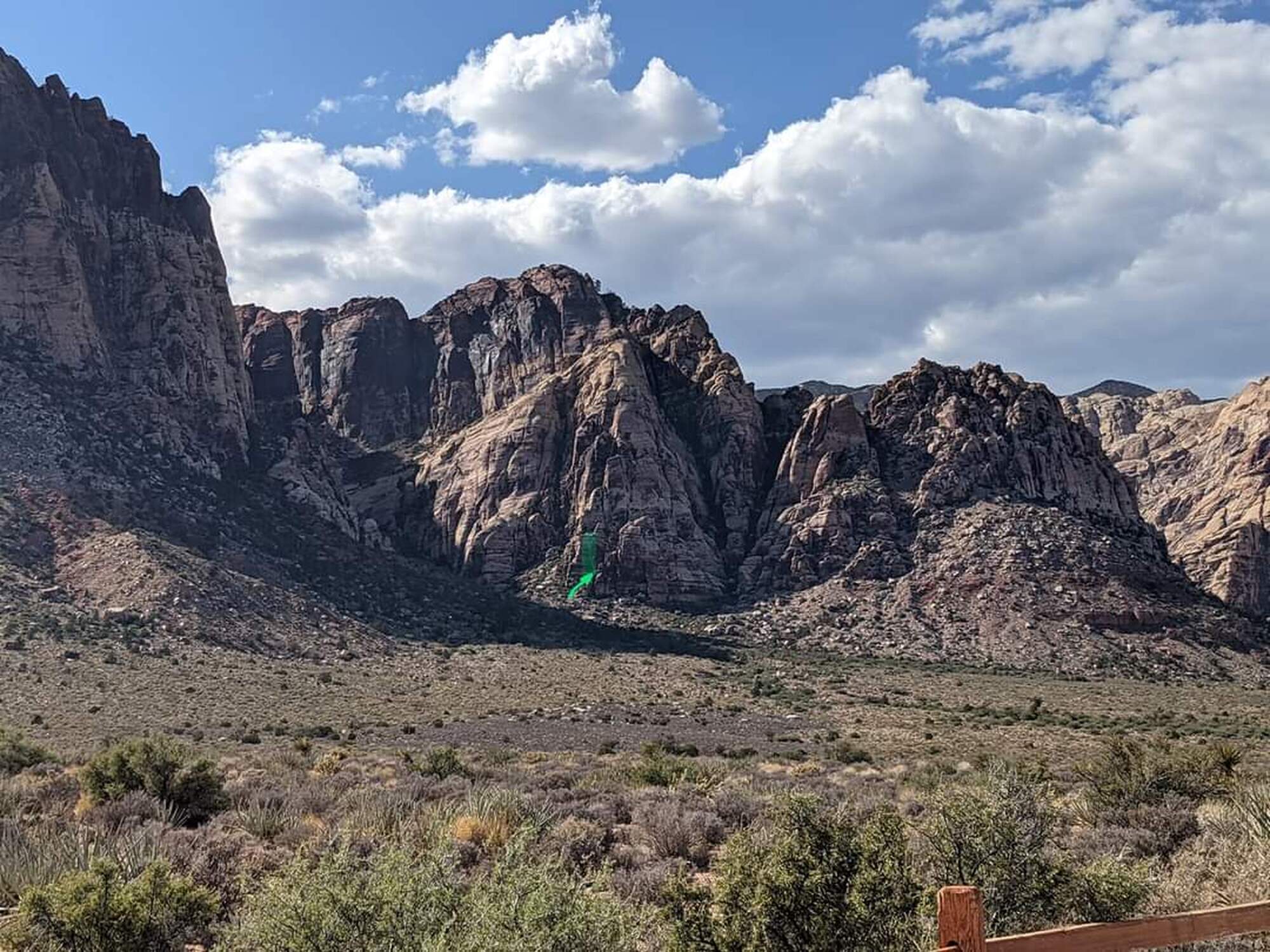 Location of Geronimo from the perspective of the Oak Creek trailhead.