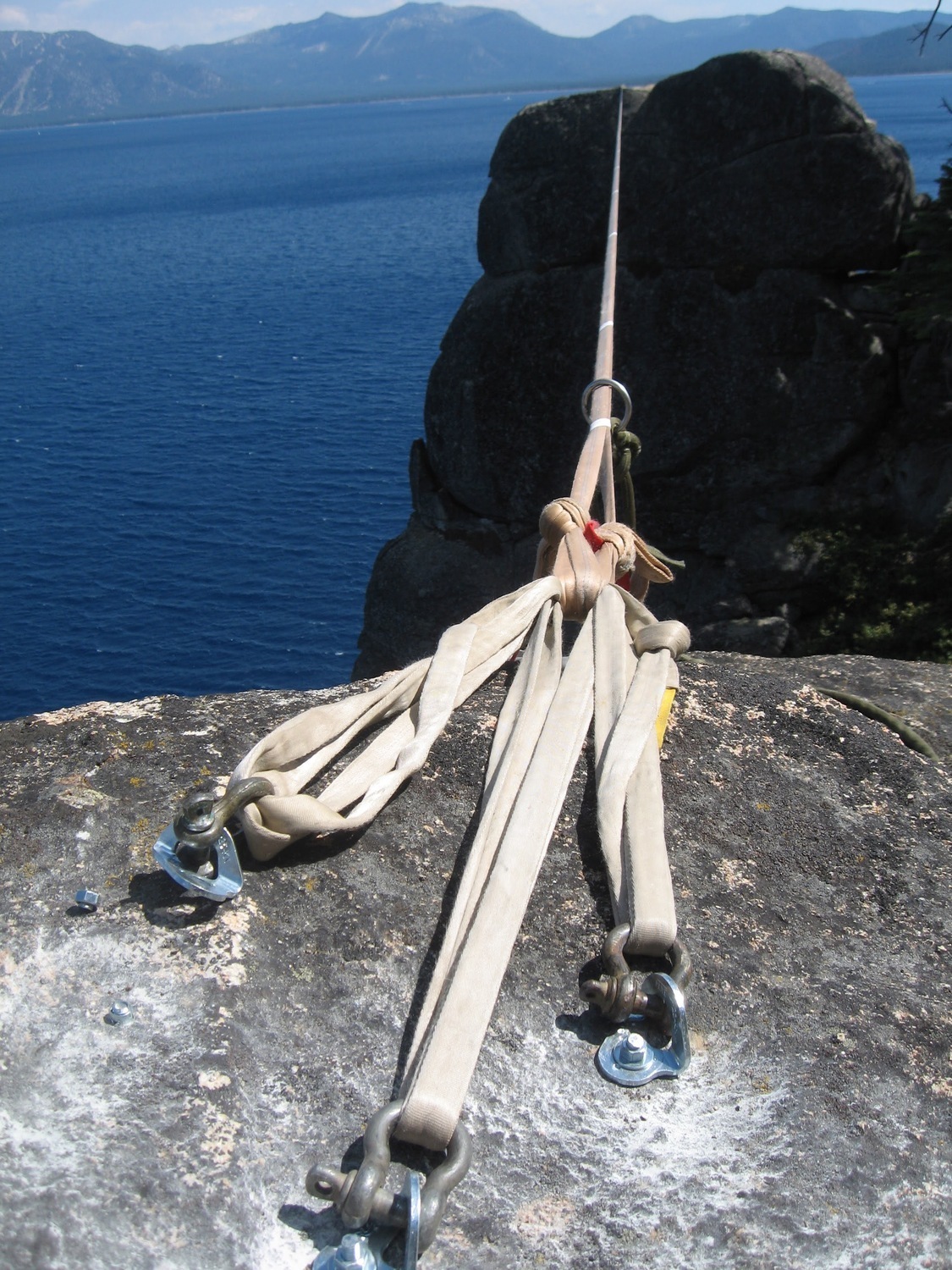 The last time I ever used 3/8" bolts on a highline. I felt it pop