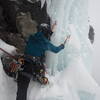 Jesse traverses out of the cave and into the pillar 2/27/22 just as a "snow squall warning" came on