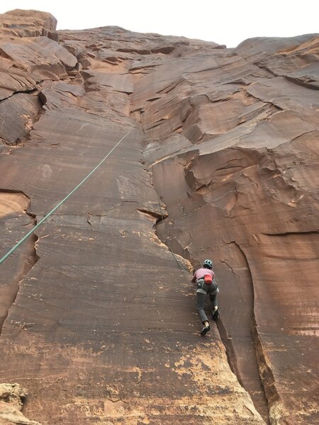 Great Rocks Route Looking up the route. Great rock and close to the road!