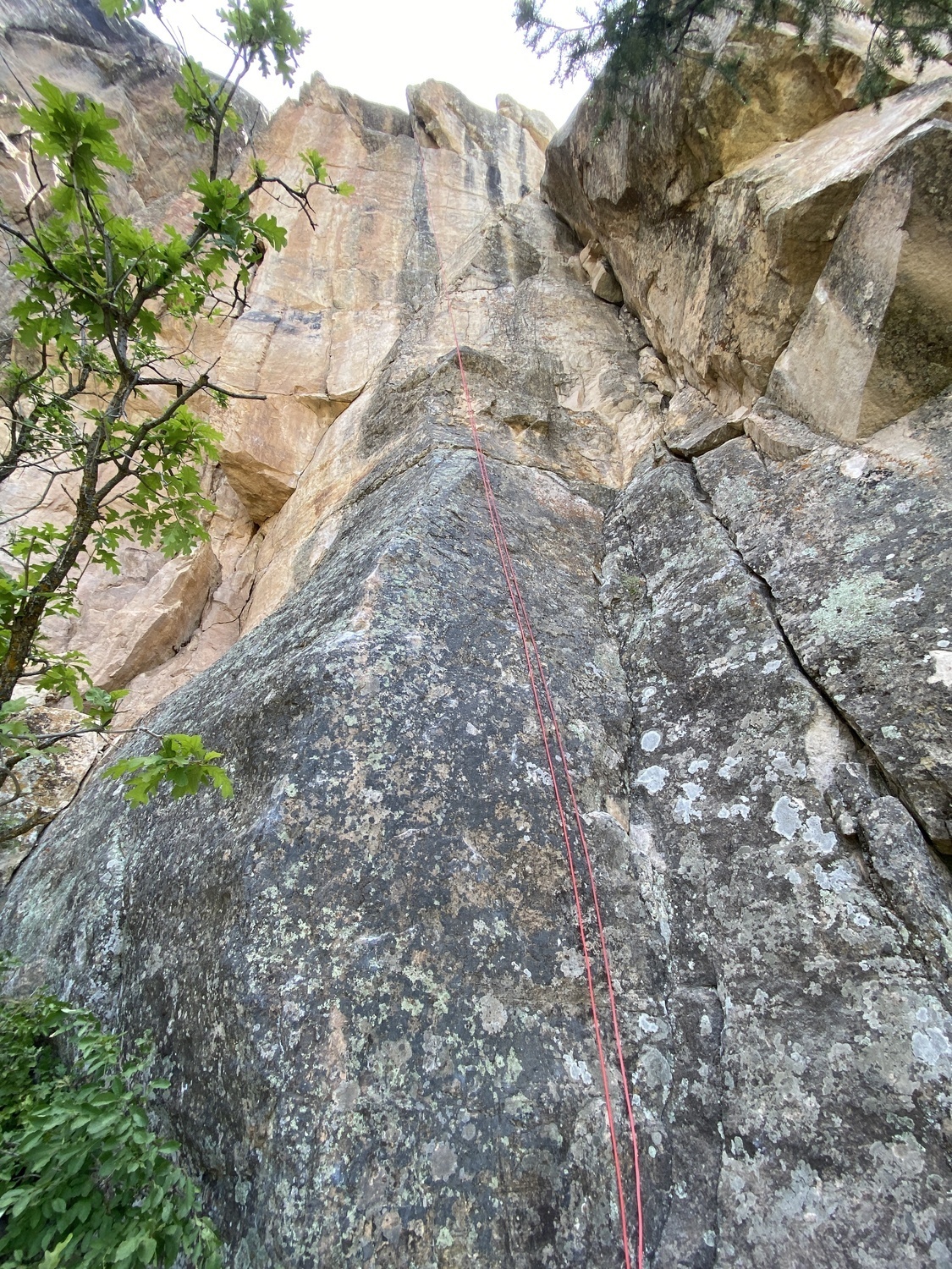 After rappelling the route