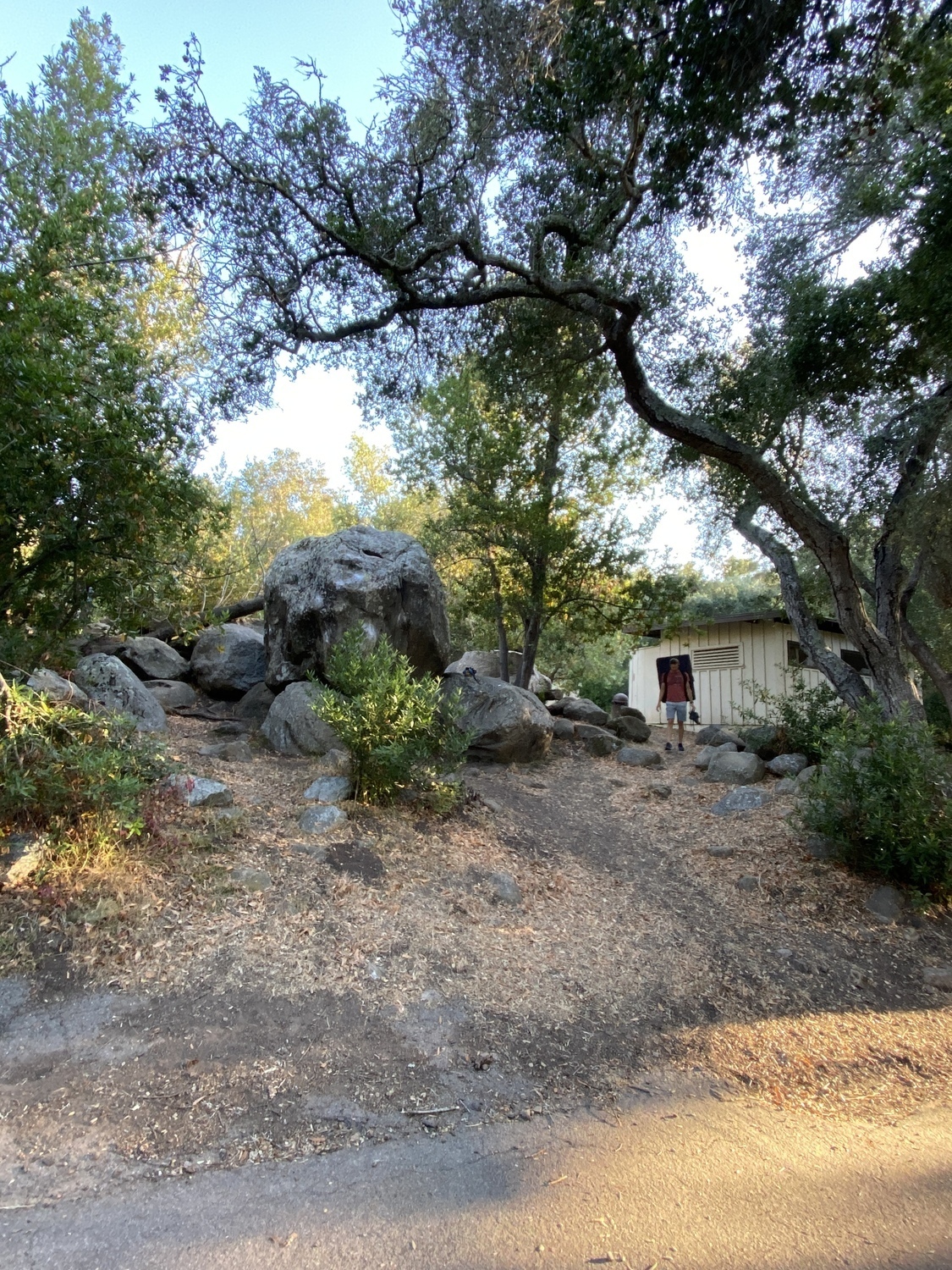 Boulder shown here, to the left of the utility shack, just after