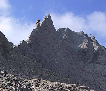 Near head on view of The Prow from the south.