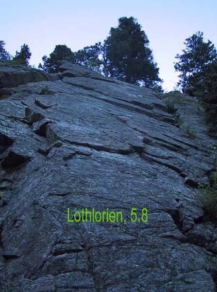 Lothlorien slab- the first bolt is visible.