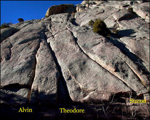 The cracks start about 10 feet up on a ledge.
