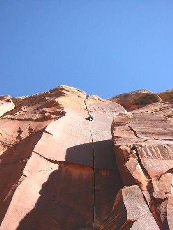 Someone in our group enjoying a tape-free day on Supercrack