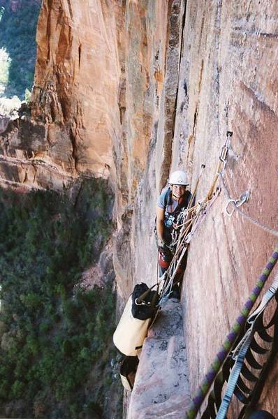 Angela Arp at the 6th belay.