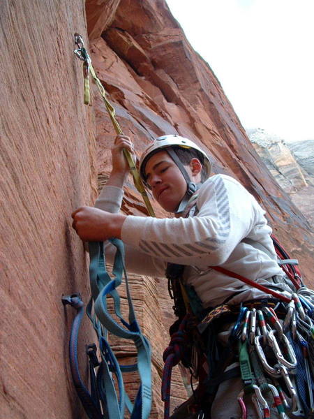 Dan at the first pitch of aid.