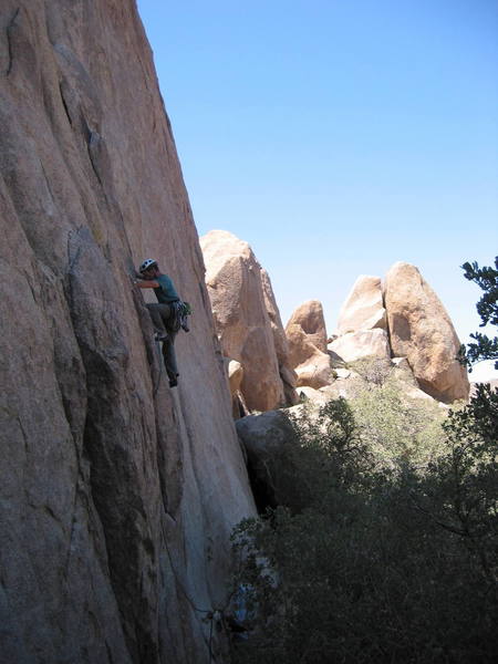Mike Morley on lower section of Continuum. Photo: Shana Lauer