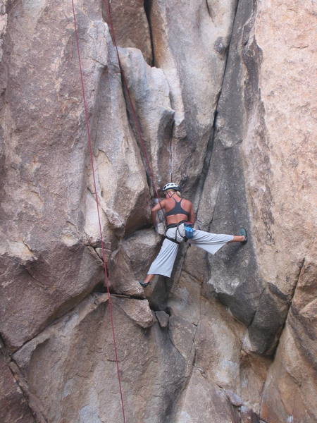 Malynda looking way honed and gnarley and more importantly wearing super cool pants.