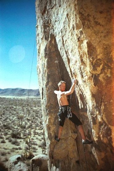 The 1/2 century man grooving in the winter sun at The Love Nest. Photo by Jan McCollum.