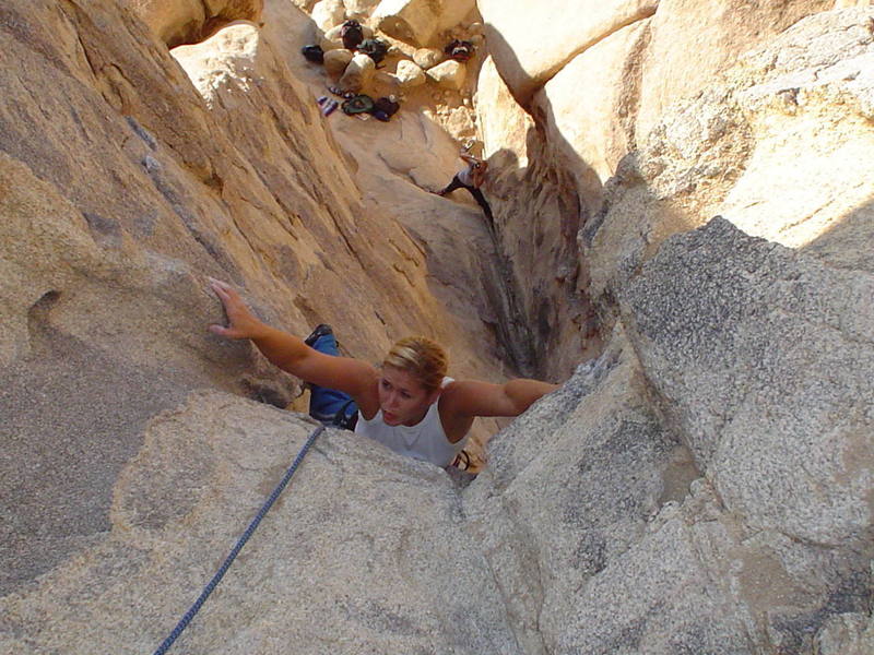 great climb. Nice crack in the celling at the end of the climb for an anchor. Save 3 cams #2 and up for the anchor at the end.