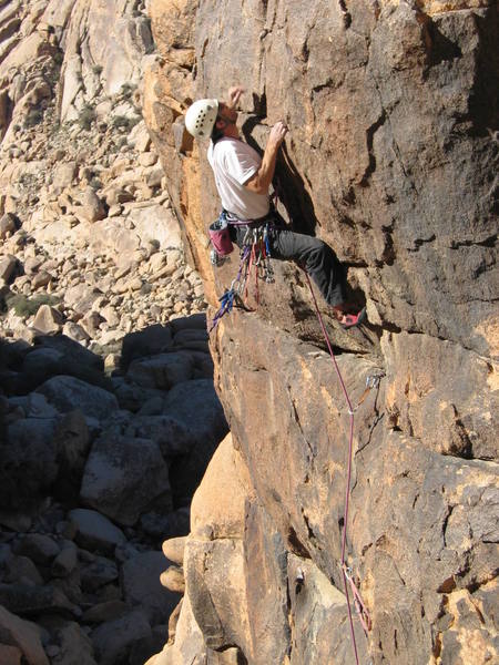 The 10a bulge at the top on PERFECT rock.