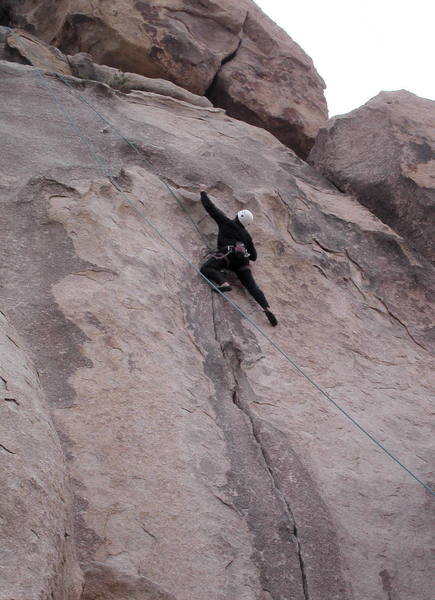 Bruno Hache moving to the big chicken head above the bolt.