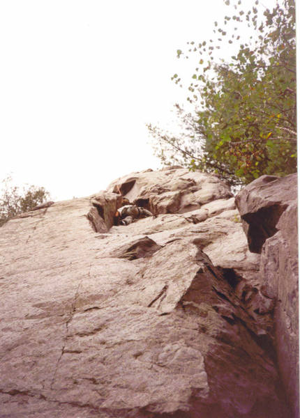 Kevin near the piton on the bone