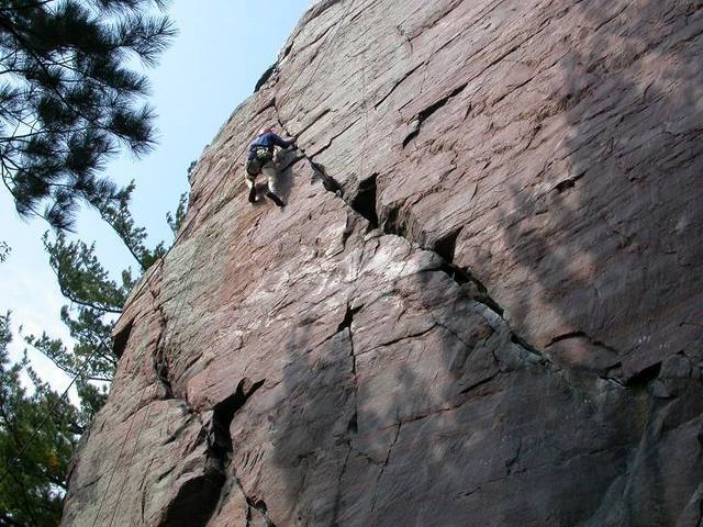 Tom Anderson-Brown inching toward the top of Upper Diagonal.