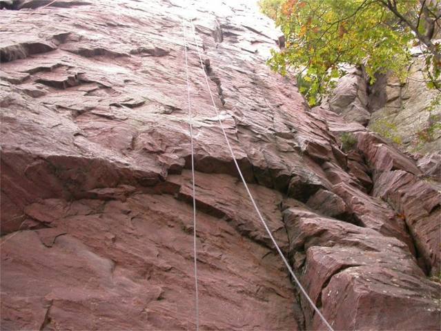 Cheatah follows the finger crack to the right of the rope