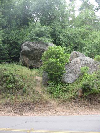 View of the front rocks from the street - Copyright 2002 Mark Wexler